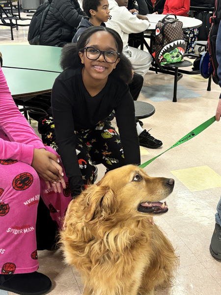 "Marley" The Therapy Dog Visits WTMS