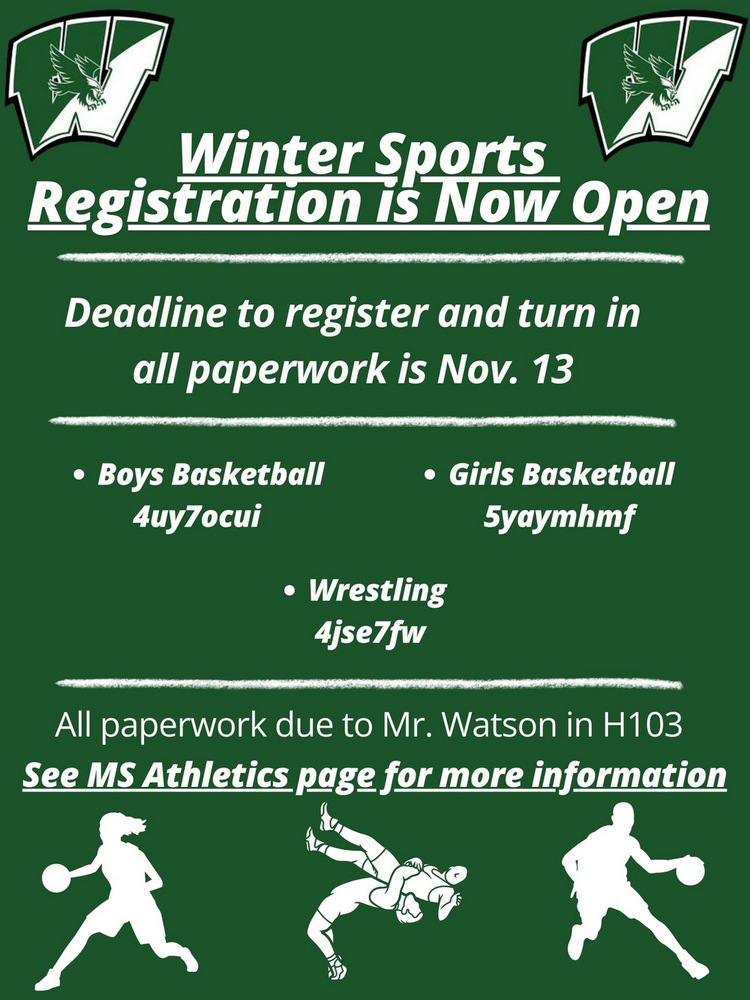 Winter Sports Registration is Open!!!